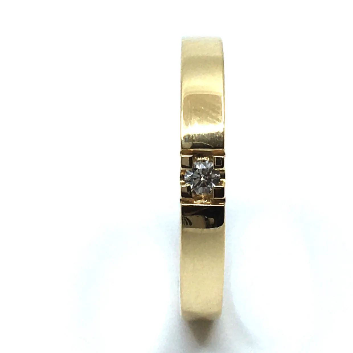 14 KT. ALLIANCE RING GULD MED BRILLANT 1X0,03 CT. W/SI