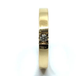 14 KT. ALLIANCE RING GULD MED BRILLANT 1X0,05 CT. W/SI