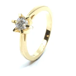14 KT. GULD CARLA RING MED BRILLANT 0,50 CT. W/SI