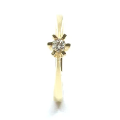 14 KT. GULD CARLA RING MED BRILLANT 0,10 CT. W/SI