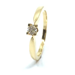 14 KT. GULD EVA RING MED BRILLANT 0,15 CT. W/SI