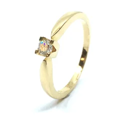 14 KT. GULD EVA RING MED BRILLANT 0,15 CT. W/SI
