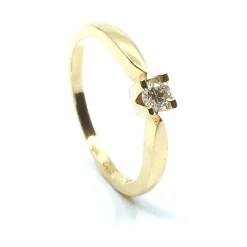 14 KT. GULD EVA RING MED BRILLANT 0,15 CT. W/SI