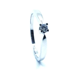 14 KT. HVIDGULD EVA RING MED BRILLANT 0,10 CT. W/SI