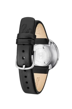 ARNE JACOBSEN CITY HALL DAME UR MED SORT LÆDERREM 34MM - 53201-1601