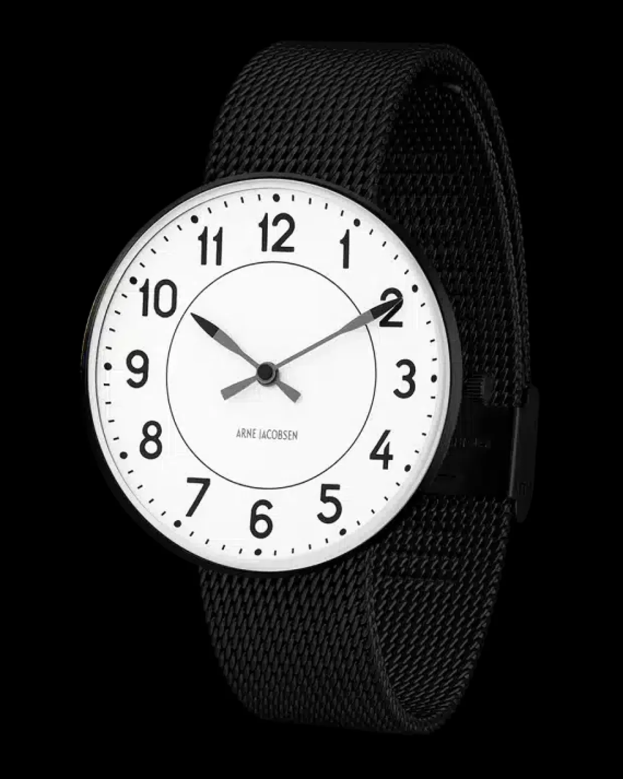 ARNE JACOBSEN UR STATION 40MM MED MESH - 53412-2010