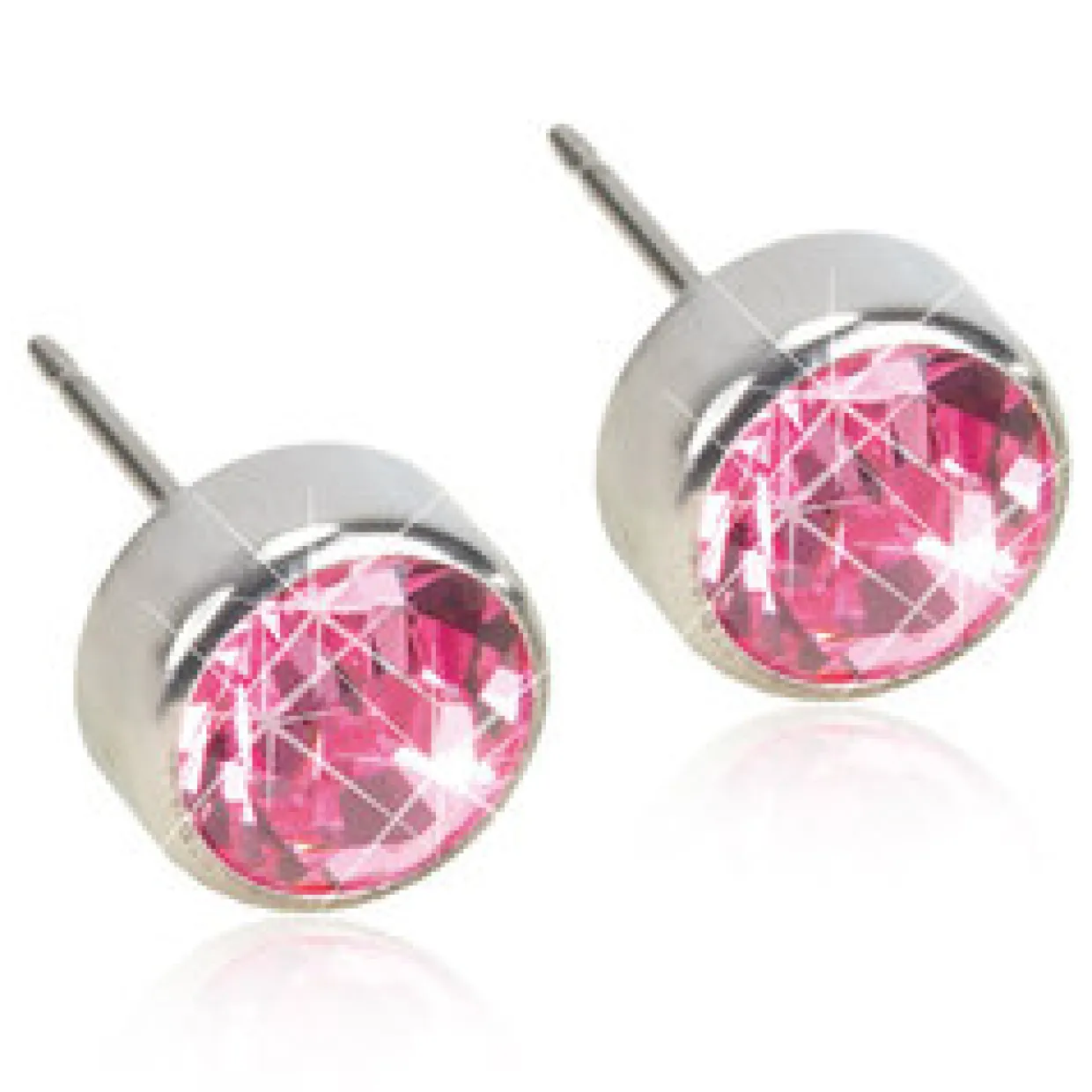 BLOMDAHL 5 MM TITAN ØRESTIK LIGHT ROSE - 15-1424-24