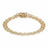 BNH 14 KARAT GULD ARMBÅND X MED STAV 6,5 MM BRED 18 CM - XM14080218K