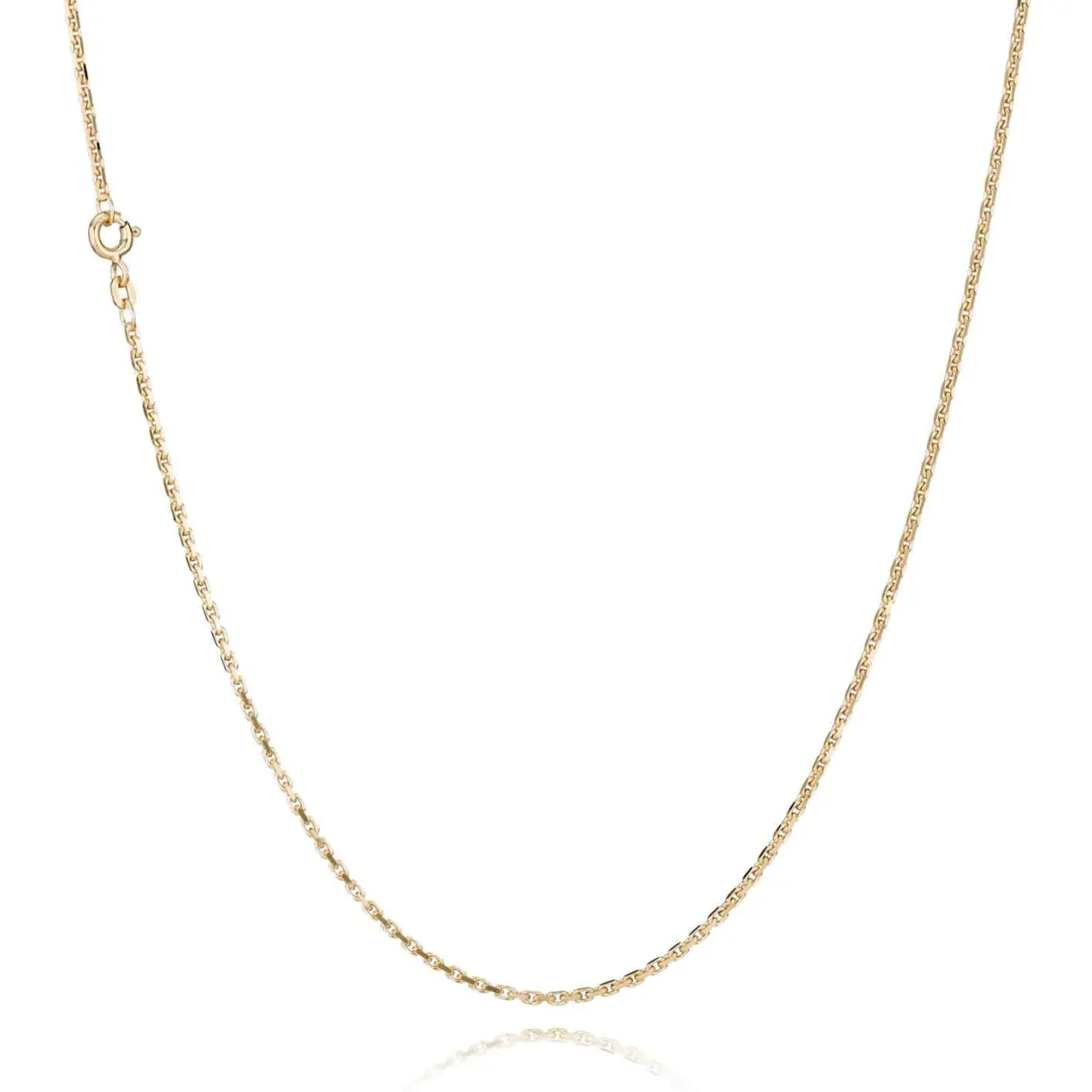 BNH ANKER FACET HALSKÆDE 8 KARAT GULD 1,4 MM BRED 50 CM - A805050F