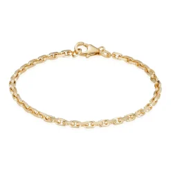 BNH ARMBÅND ANKER FACET 8 KARAT GULD 2,8 MM BRED 21 CM - A811021C