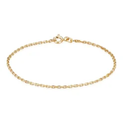 BNH ARMBÅND ANKER FACET 8 KARAT GULD 1,4 MM BRED 18 CM - A805018F