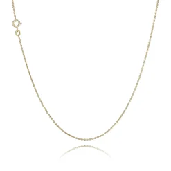 BNH HALSKÆDE ANKER FACET FORGYLD SØLV 1,3 MM BRED OG 50 CM LANG - SAF04050F