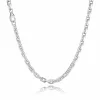 BNH HALSKÆDE ANKER FACET I SØLV 50 CM - SA20050C