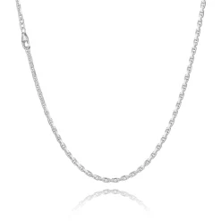 BNH HALSKÆDE ANKER FACET I SØLV 50 CM - SA08050C