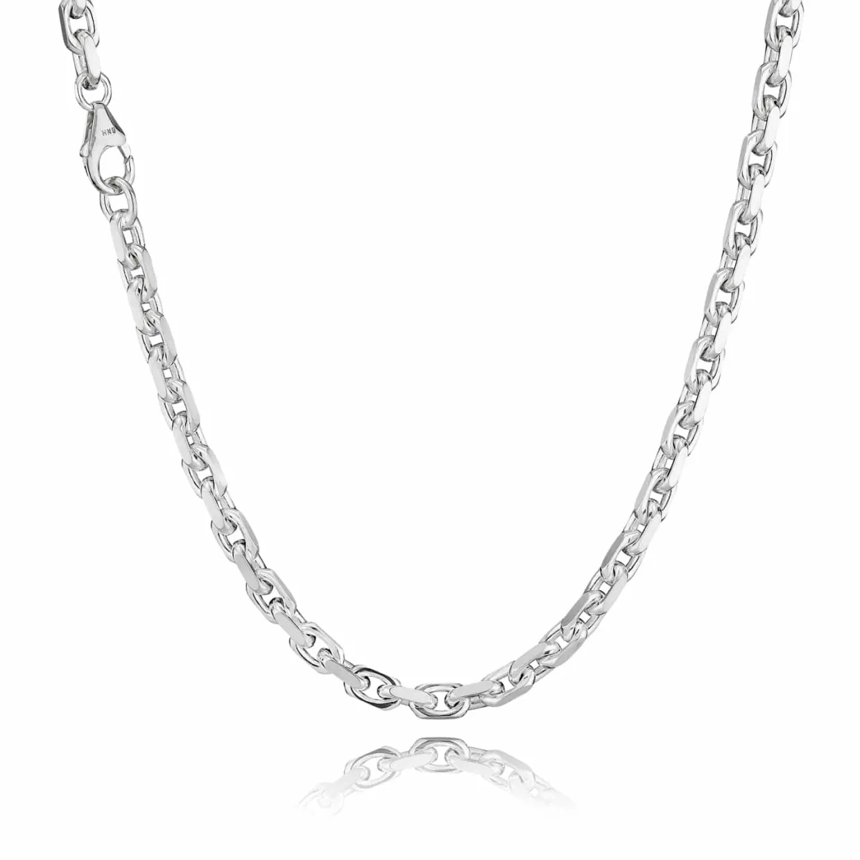 BNH HALSKÆDE ANKER FACET I SØLV 50 CM - SA18050C