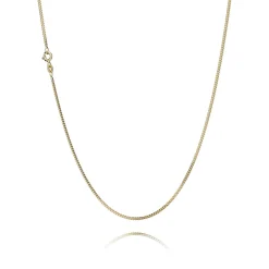 BNH HALSKÆDE PANSER FACET I FORGYLDT SØLV 50 CM - SPF05550F