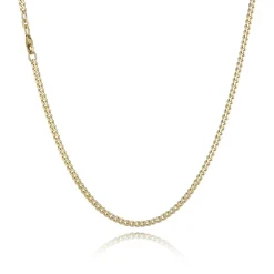 BNH HALSKÆDE PANSER FACET I 14 KARAT GULD 45 CM - P1407545C