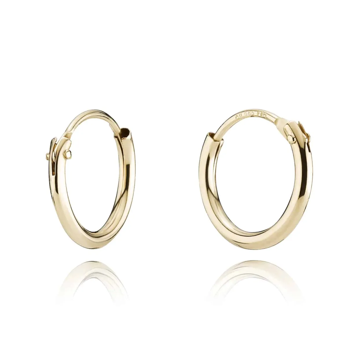 BNH ØRERINGE CREOL 14 KARAT GULD 15 MM - CR1413015