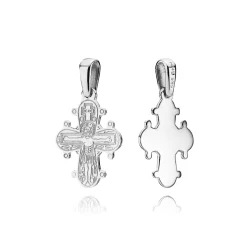 BNH SØLV DAGMARKORS MED BLANK BAGSIDE 20x17 MM - SDK20B