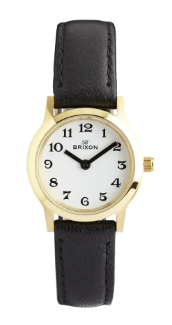 BRIXON UR DAME GULD DOUBLE MED SORT LÆDERREM - 1931DR/2