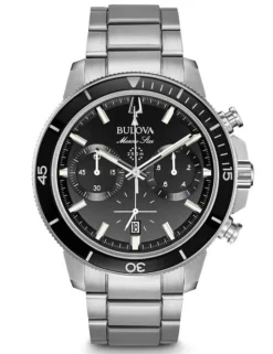 BULOVA MARINE STAR STÅL MED LÆNKE - 96B272