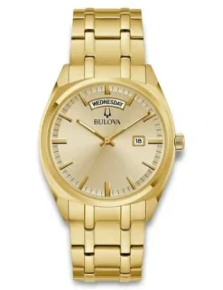 BULOVA SURVEYOR UR HERRE GULDFARVET 39 MM - 97C115