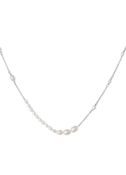 BYBIEHL AURA FLOW SØLV HALSKÆDE MED PERLER - 3-3901WP-R