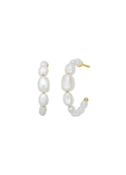 BYBIEHL AURA PEARL HOOPS - 4-033WP-GP