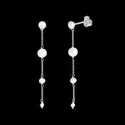 BYBIEHL AURA SØLV ØRERINGE MED PERLER - 4-3903WP-R
