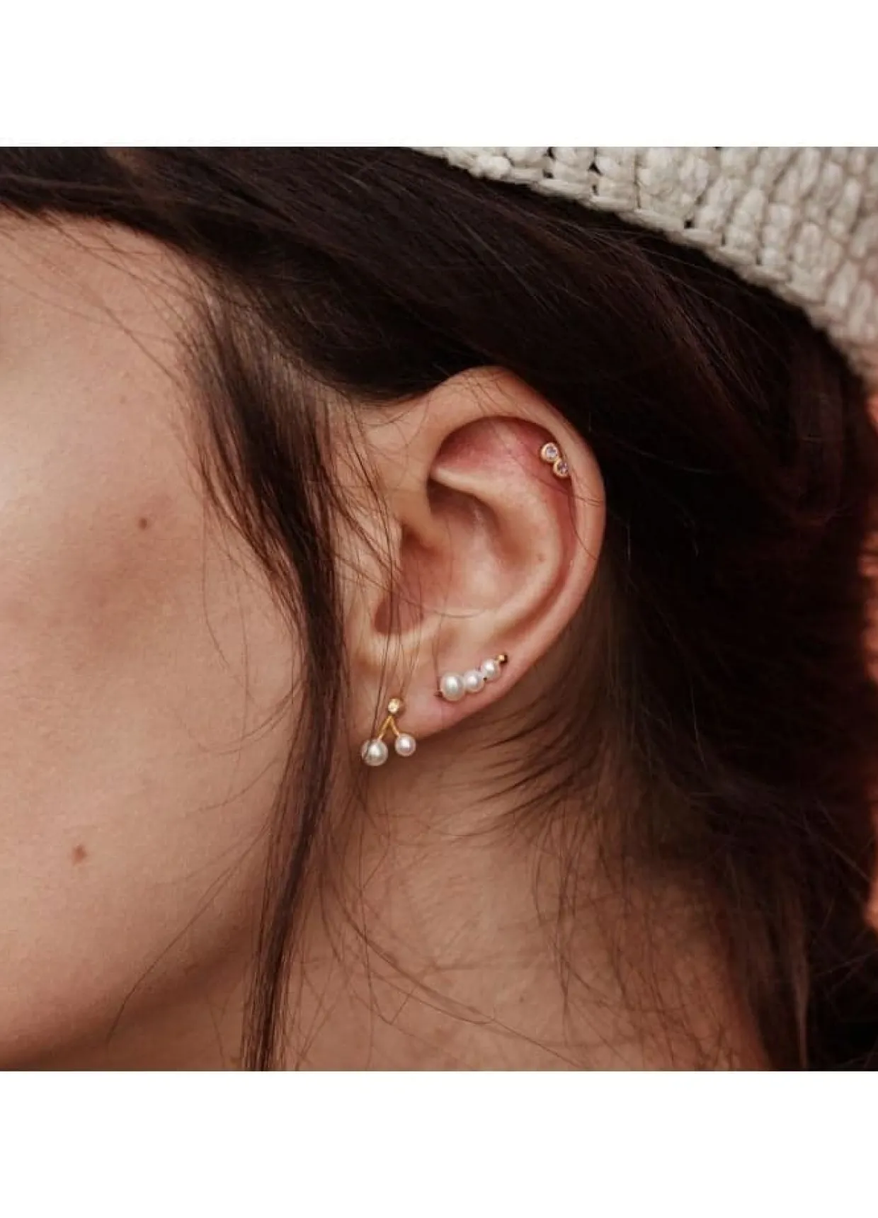 BYBIEHL COCO CHERRY ØRERINGE SØLV MED PERLE - 4-3305WP-R