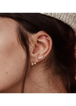 BYBIEHL COCO CHERRY SØLV FORGYLDT ØRERINGE MED PERLE - 4-3305WP-GP