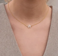 BYBIEHL HALSKÆDE SØLV FORGYLDT PEARL SIGNATURE -3-041WP-GP