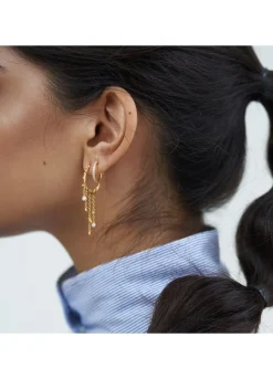 BYBIEHL JUNGLE IVY HOOP ØRERINGE SØLV FORGYLDT - 4-3109-GP