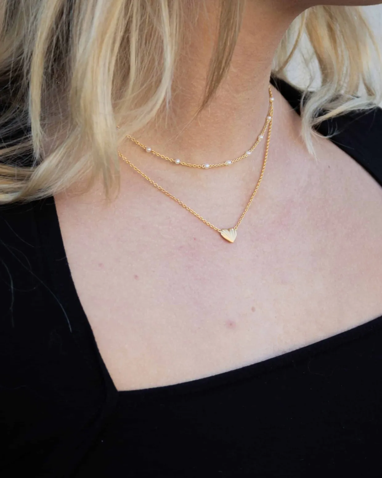 BYBIEHL JUST LOVE HALSKÆDE SØLV FORGYLDT - 3-4501A-GP