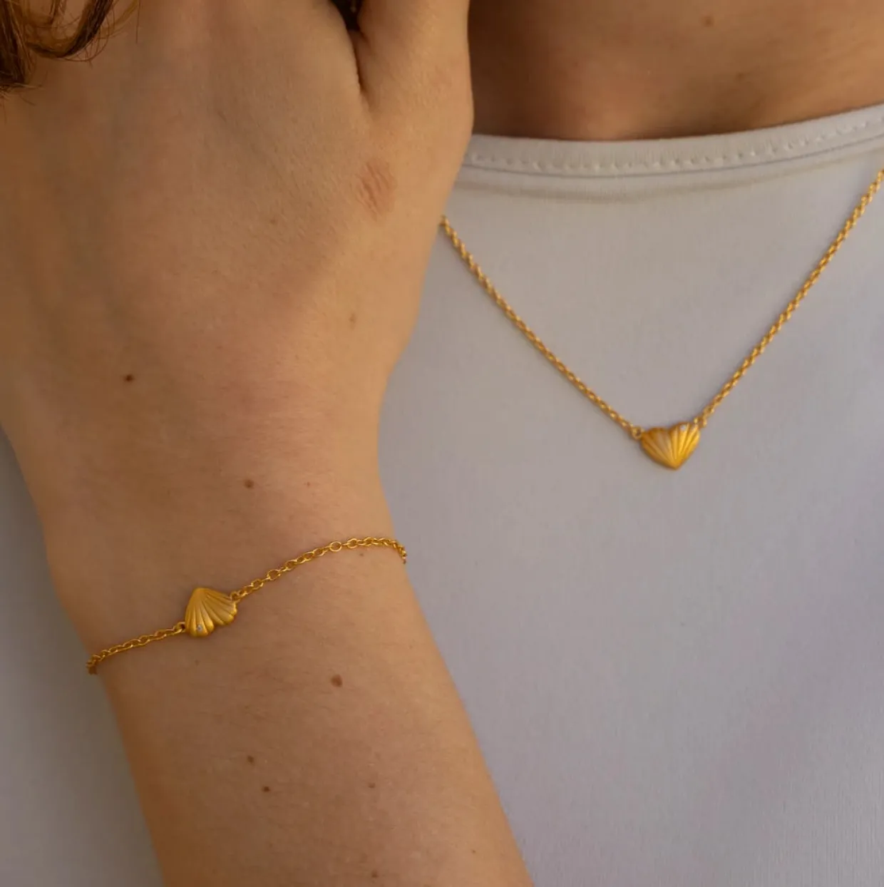 BYBIEHL JUST LOVE ONE HEART ARMBÅND FORGYLDT SØLV - 2-4502-GP