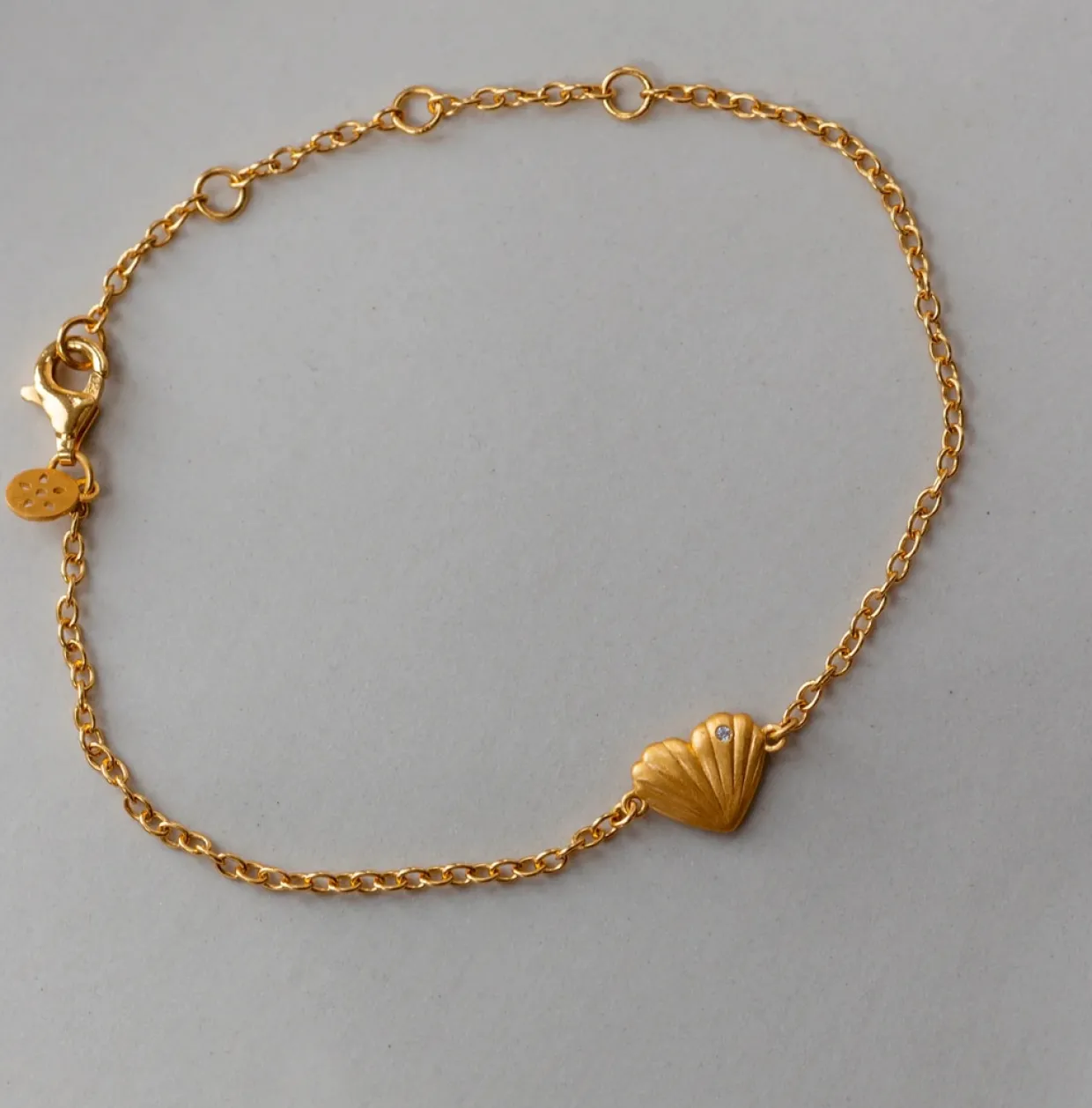 BYBIEHL JUST LOVE ONE HEART ARMBÅND FORGYLDT SØLV - 2-4502-GP