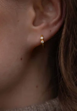 BYBIEHL LUCY HOOPS MED HVID ZIRKINIA - 4-039A-GP