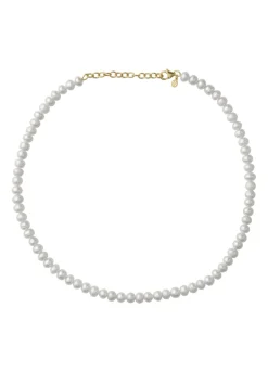 BYBIEHL PEARL SØLV FORGYLDT PERLE HALSKÆDE - 3-1508-GP