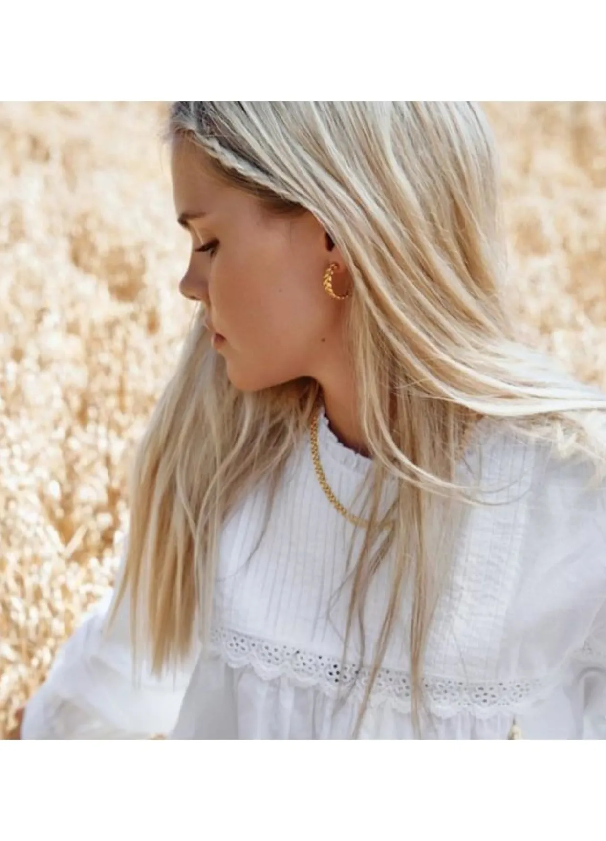 BYBIEHL ØRERINGE SØLV FORGYLDT HOOP SEASON - 4-3502-GP