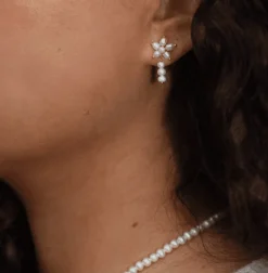 BYBIEHL ØRERINGE SØLV FORGYLDT PEARL SIGNATURE SHORT - 4-039WP-GP