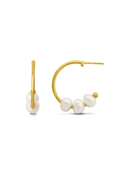 BYBIEHL ØRERINGE SØLV FORGYLDT EMILY HOOPS SMALL - 4-4700WP-GP