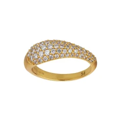 BYBIEHL RING SØLV FORGYLDT OCEAN FLOW - 5-4202a-GP