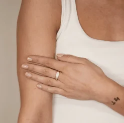 BYBIEHL RING SØLV FORGYLDT OCEAN FLOW - 5-4202a-GP