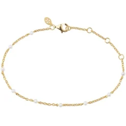 BYBIEHL SCARLETT FORGYLDT ARMBÅND MED PERLER - 2-3401WP-GP
