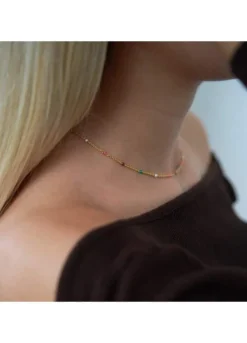 BYBIEHL SCARLETT HALSKÆDE SØLV FORGYLDT COLORS - 3-3401M-GP