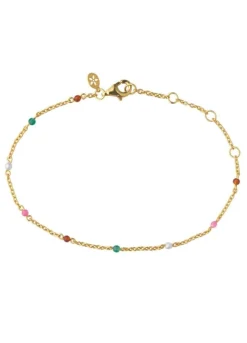 BYBIEHL SCARLETT SØLV FORGYLDT ARMBÅND MED STEN - 2-3401M-GP