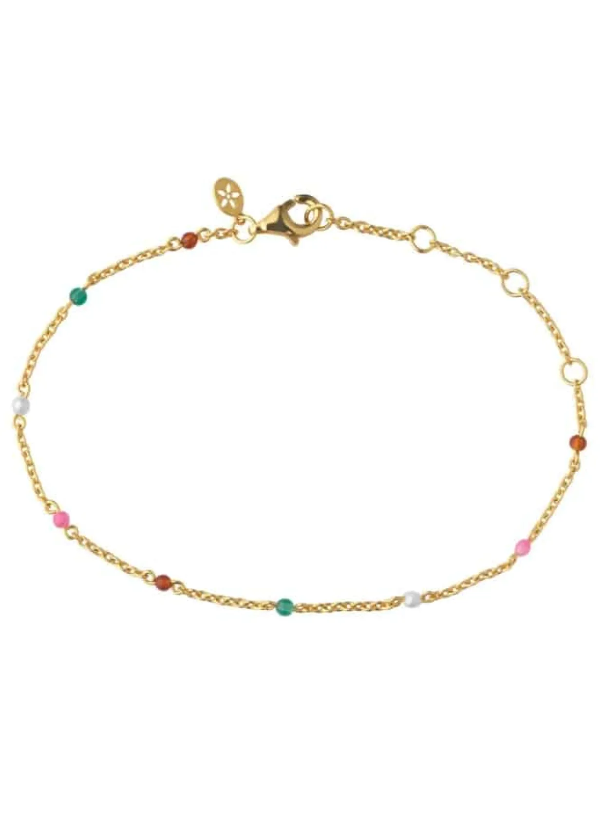 BYBIEHL SCARLETT SØLV FORGYLDT ARMBÅND MED STEN - 2-3401M-GP