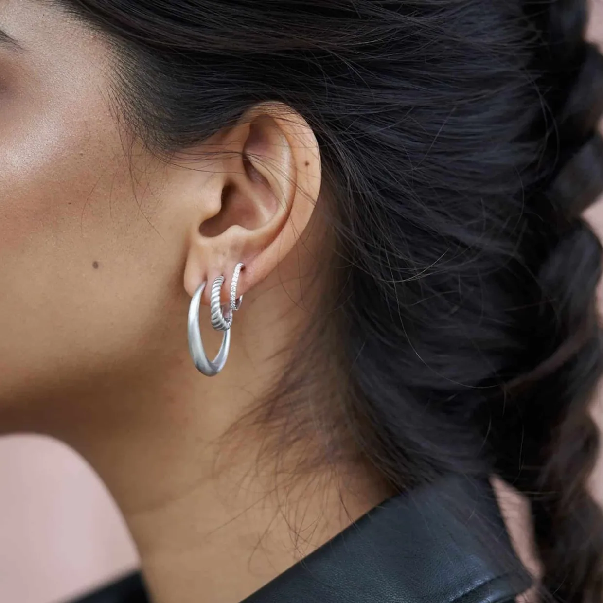 BYBIEHL SEASHELL HOOPS SØLV - 4-3601-R