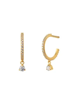 BYBIEHL SPARKLE HOOPS MINI DANGLING STONES - 4-034A-GP