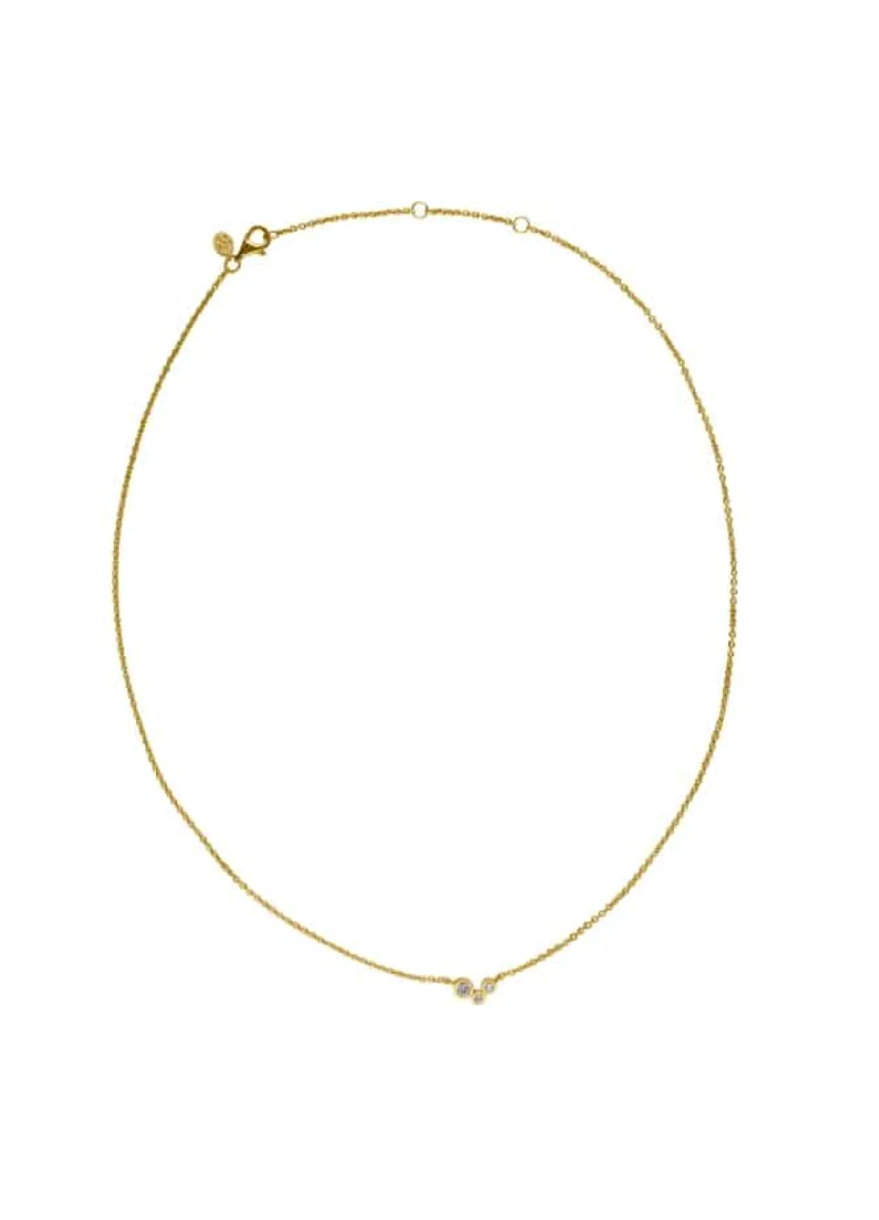 BYBIEHL STARDUST HALSKÆDE SØLV FORGYLDT MED ZIRKONIA - 3-4606A-GP